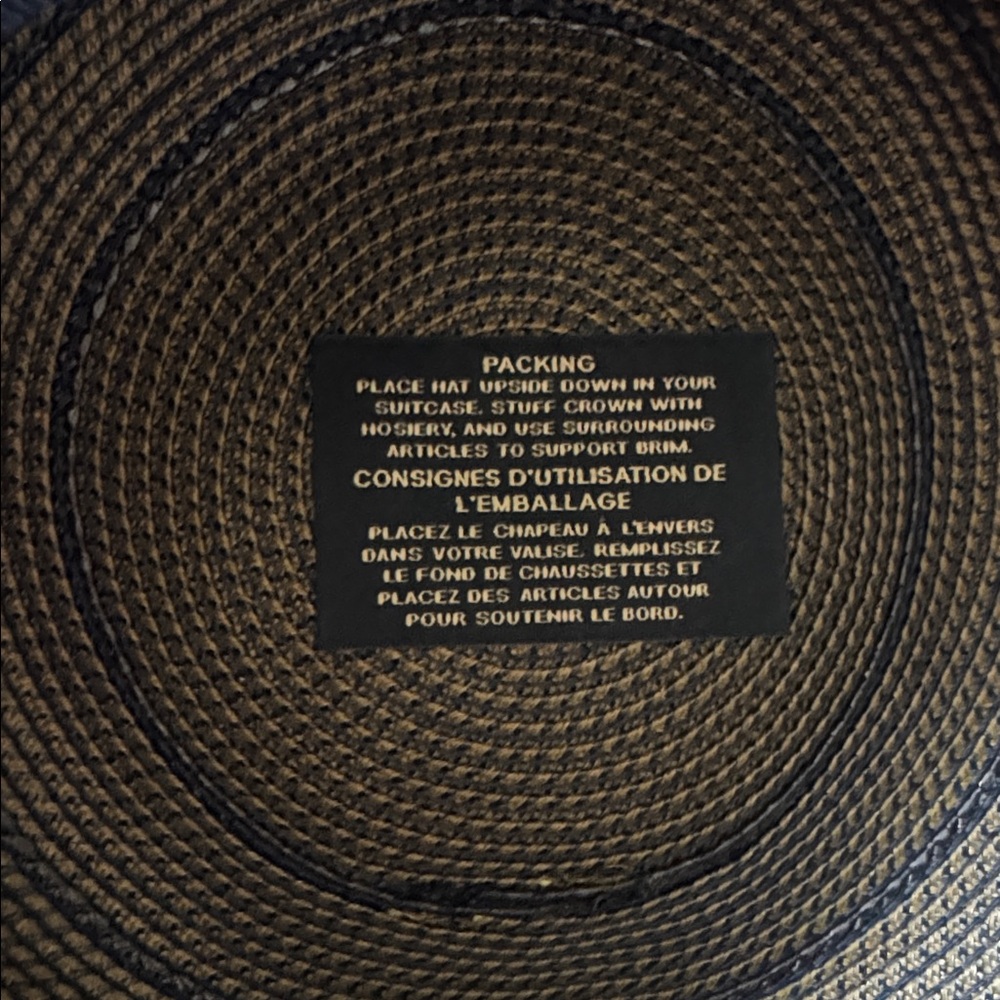 Eric Javits Navy and Tan Woven Bucket Hat - Picture 4 of 4